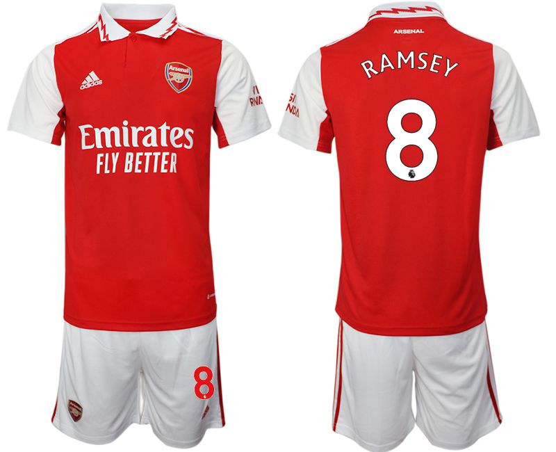 Cheap Men 2022-2023 Club Arsenal home red 8 Soccer Jersey